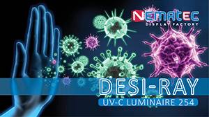 Efficient air purification using UV-C 254 nanometer tubes. Disinfection of viruses such as Covid-19, bacteria and fungi. Effective measure against the spread of the corona pandemic and its infections.