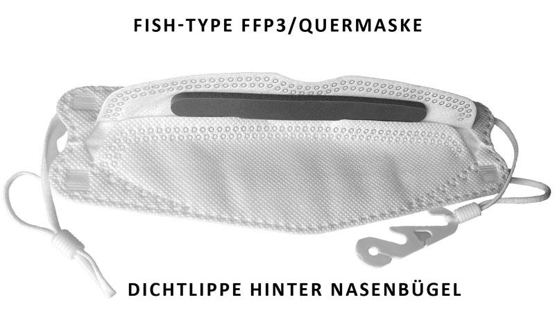 Innenliegende Dichtlippe in der FFP3 Atemschutzmaske